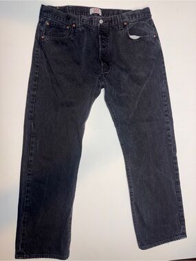 Levi's 501 Black Straight-Leg Men's Jeans 40x32